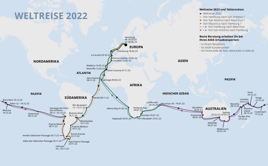 Weltenbummlerin AIDAsol – 117-tägiges XXL-Abenteuer