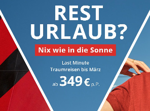 Resturlaub? Nix wie in die Sonne!