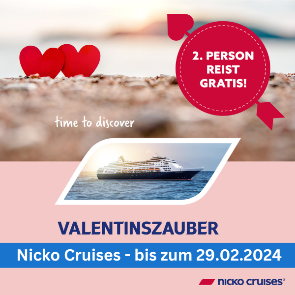 Nicko Cruises Vasco da Gama Valentinsangebote