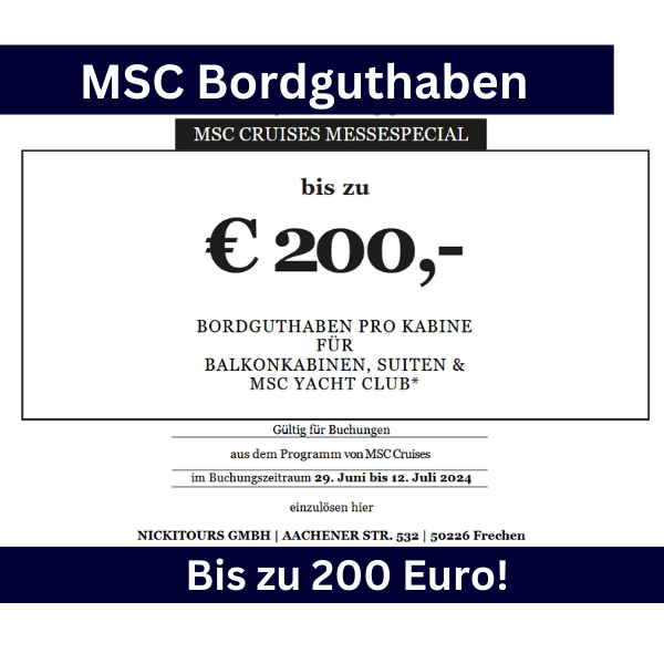 MSC Extra Bordguthaben AKTION