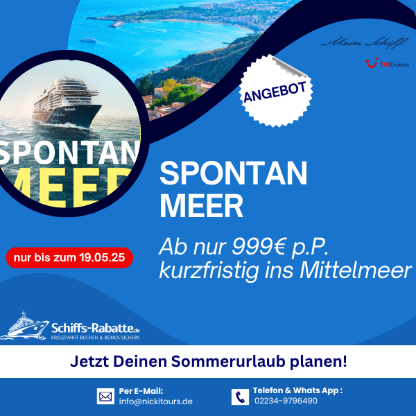 SPONTAN MEER mit Mein Schiff