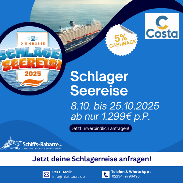 Schlager Cruise mit Costa Schlager Cruise mit Costa