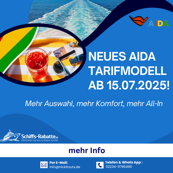 Neues AIDA Tarifmodell ab 15.07.2025!